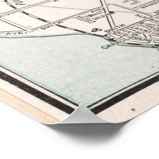  kaart van Seattle Washington (1901) Poster (Hoek)