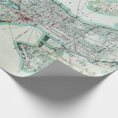 kaart van Seattle Washington Cadeaupapier (Hoek)