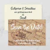 kaart van Seoul, Zuid-Korea (Voorkant / Achterkant)