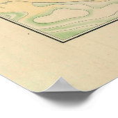 kaart van Seoul Zuid-Korea (1939) Poster (Hoek)