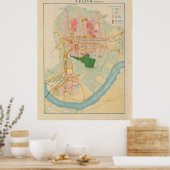 kaart van Seoul Zuid-Korea (1939) Poster (Keuken)