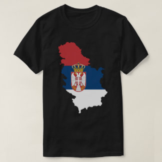 Kaart van Servië met vlag T-shirt