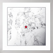 Kaart van Sevilla, Spanje Modern Elegant Classy Gi Folie Afdrukken (Voorkant)