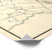 kaart van Shanghai China (1918) Poster (Hoek)