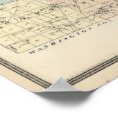 Kaart van Sheboygan County, staat Wisconsin Poster (Hoek)