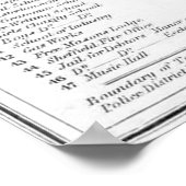  kaart van Sheffield England (1823) Poster (Hoek)