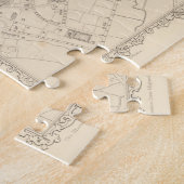 kaart van Sheffield England (1851) Legpuzzel (Zijkant)