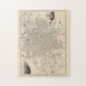 kaart van Sheffield England (1851) Legpuzzel (Verticaal)