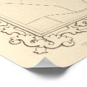  kaart van Sheffield England (1851) Poster (Hoek)