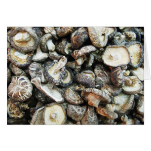 Kaart van shiitake-paddenstoelen
