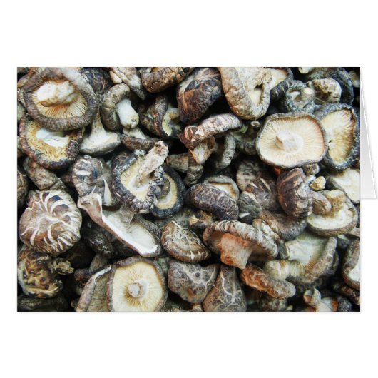 Kaart van shiitake-paddenstoelen (Voorkant Horizontaal)