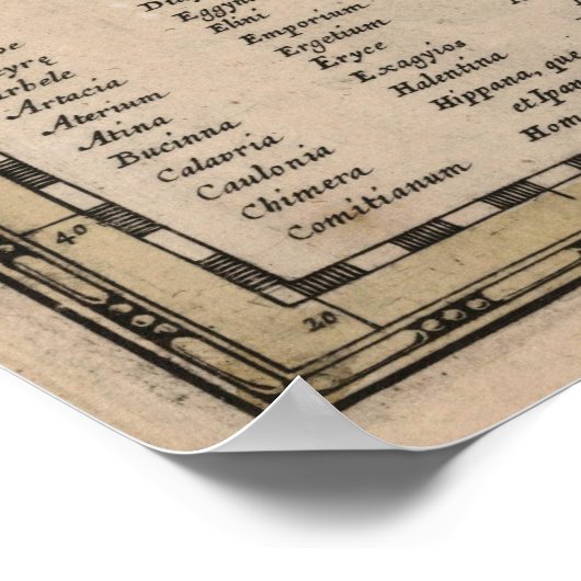  kaart van Sicilië (1619) Poster (Hoek)