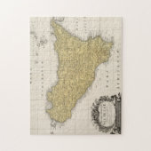  kaart van Sicilië (1747) Legpuzzel (Verticaal)