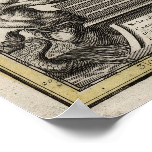  kaart van Sicilië (1747) Poster (Hoek)