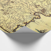  kaart van Sicilië (jaren 1600) Cadeaupapier (Hoek)