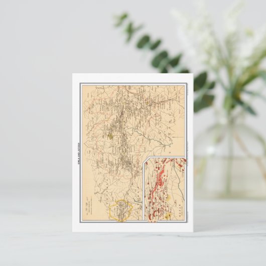 Kaart van Simla en Jutogh, Brits India. (Staand voorkant)