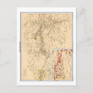 Kaart van Simla en Jutogh, Brits India.