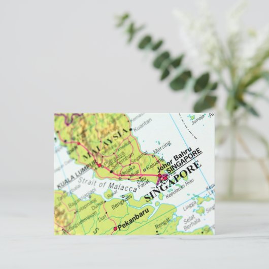 Kaart van Singapore (Staand voorkant)