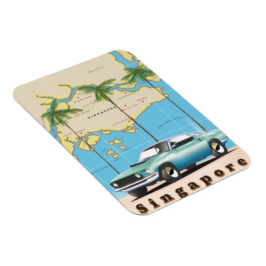 kaart van Singapore Magneet (Rechterzijde)
