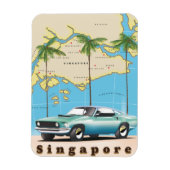 kaart van Singapore Magneet (Verticaal)