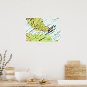 Kaart van Singapore Poster (Keuken)