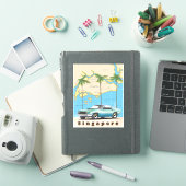 kaart van Singapore Sticker (iPad Cover)