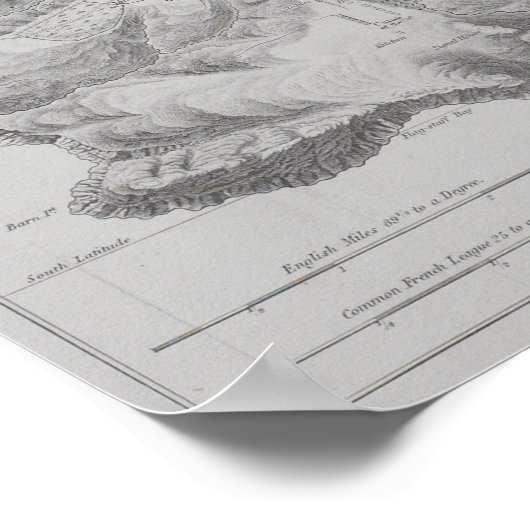 Kaart van Sint-Helena Poster (Hoek)