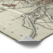  kaart van Sint-Petersburg (1893) Poster (Hoek)