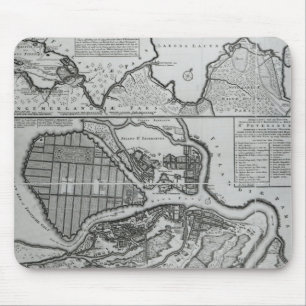 Kaart van Sint-Petersburg, c.1750 Muismat