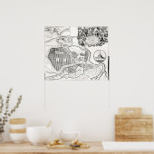 Kaart van Sint-Petersburg Poster (Keuken)