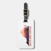 Kaart van Skyline Drive Shenandoah Virginia Bagagelabel (Voorkant verticaal)