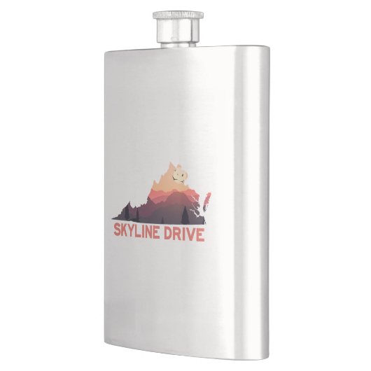 Kaart van Skyline Drive Shenandoah Virginia Flacon (Links)