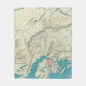 Kaart van Slapem van Central Alaska Fleece Deken (Voorkant)