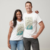 Kaart van Slapem van Central Alaska T-shirt (Unisex)