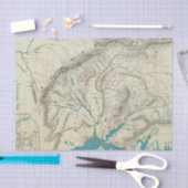 Kaart van Slapem van Central Alaska Tissuepapier (Craft)