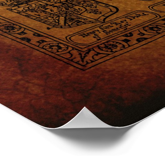  kaart van Somerset Wessex England UK 1610 Poster (Hoek)