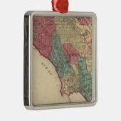 Kaart van Sonoma County California Metalen Ornament (Rechts)