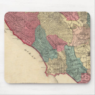 Kaart van Sonoma County California Muismat