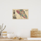 Kaart van Sonoma County California Poster (Keuken)