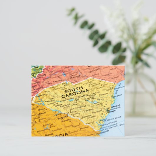 Kaart van South Carolina (Staand voorkant)