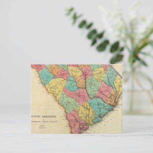 Kaart van South Carolina (Staand voorkant)
