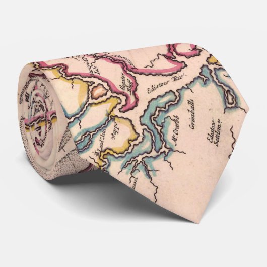  kaart van South Carolina (1690) Stropdas (Opgerold)