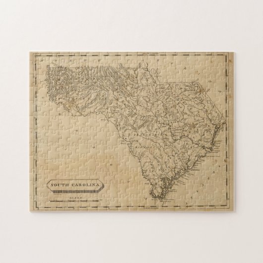  kaart van South Carolina (1812) Legpuzzel (Horizontaal)