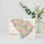  kaart van South Carolina (1827) (Staand voorkant)