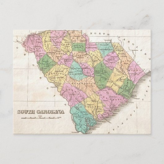  kaart van South Carolina (1827) (Voorkant)
