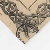  kaart van South Carolina (1865) Fleece Deken (Hoek)