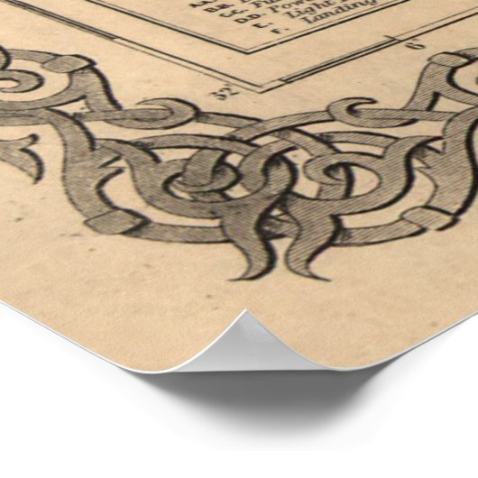 kaart van South Carolina (1865) Poster (Hoek)