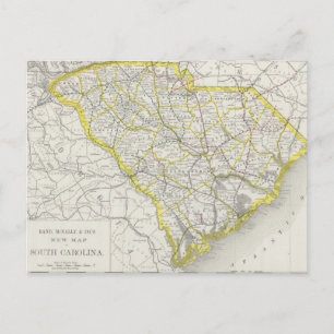  kaart van South Carolina (1889)