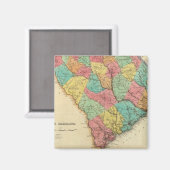 Kaart van South Carolina Magneet (Voorkant / Achterkant)