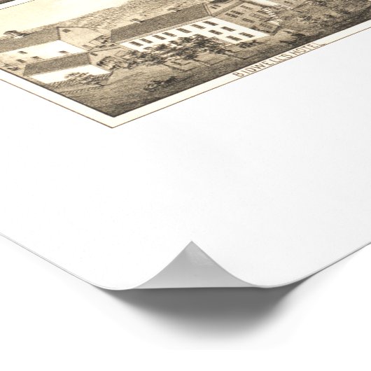  kaart van South Coventry, CT vanaf 1878 Poster (Hoek)